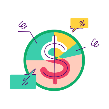 Gráfico análise financeira  Ilustração