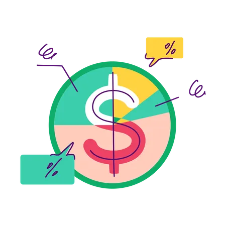 Gráfico análise financeira  Ilustração