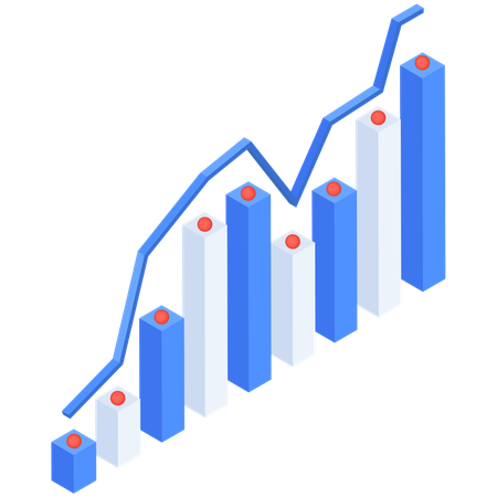 Gráfico Azul  Ilustração