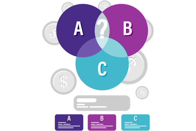 Gráfico circular de negocios  Ilustración