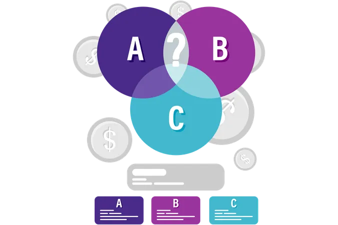 Gráfico circular de negocios  Ilustración