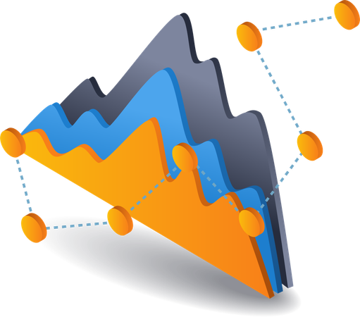 Gráfico de análise de negócios  Ilustração