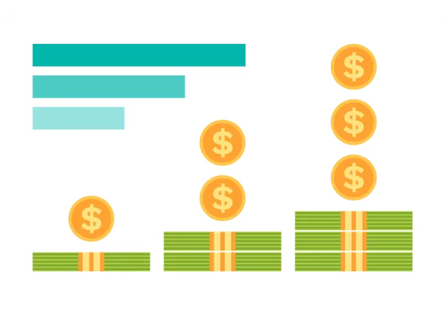 Gráfico de análise financeira  Ilustração