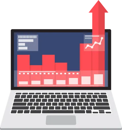 Cuadro de análisis de crecimiento empresarial  Ilustración