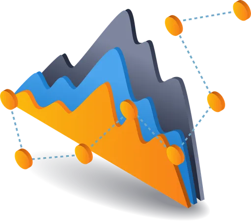 Gráfico de análisis de negocios  Ilustración