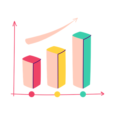 Gráfico de crecimiento de las ganancias  Ilustración