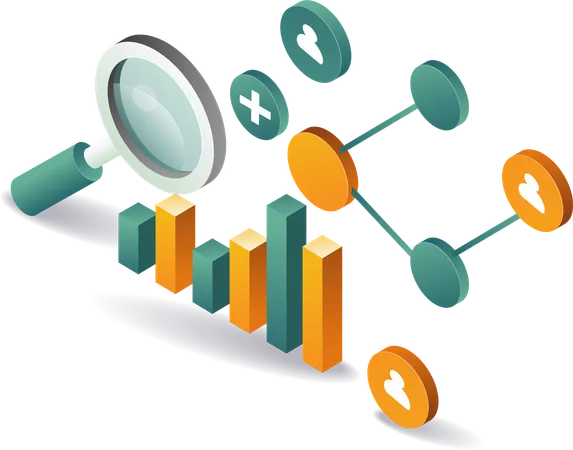 Gráfico de datos de análisis y desarrollo empresarial  Illustration