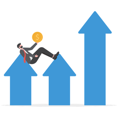 El gráfico de desarrollo de empresarios está aumentando  Ilustración