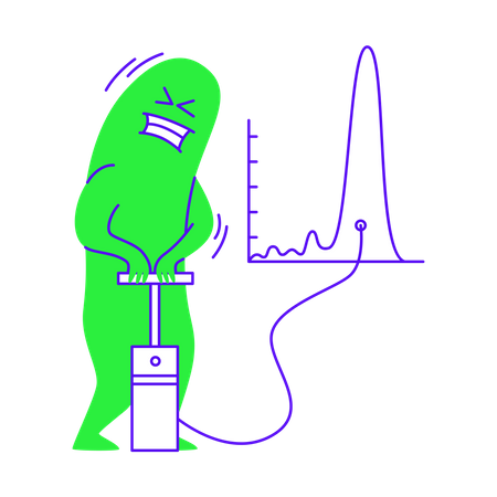 Gráfico de investimento de bombeamento  Ilustração