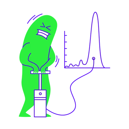 Gráfico de investimento de bombeamento  Ilustração