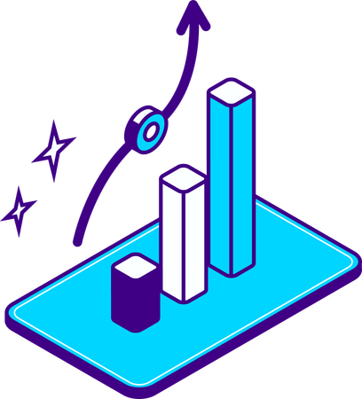 Gráfico de negocios  Ilustración