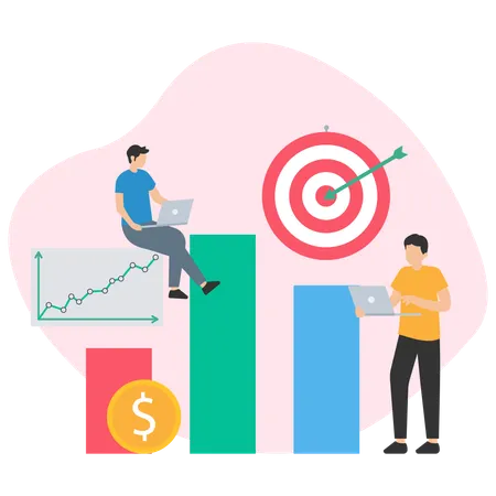 Gráfico financeiro  Ilustração