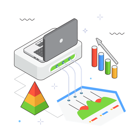 Gráficos de projeção de crescimento  Ilustração