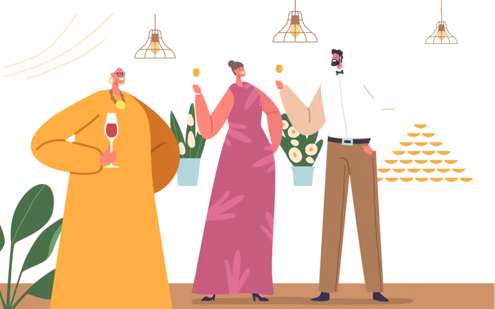 Gran celebración del matrimonio  Ilustración