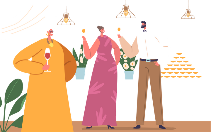 Grand Celebration Of Marriage  Illustration