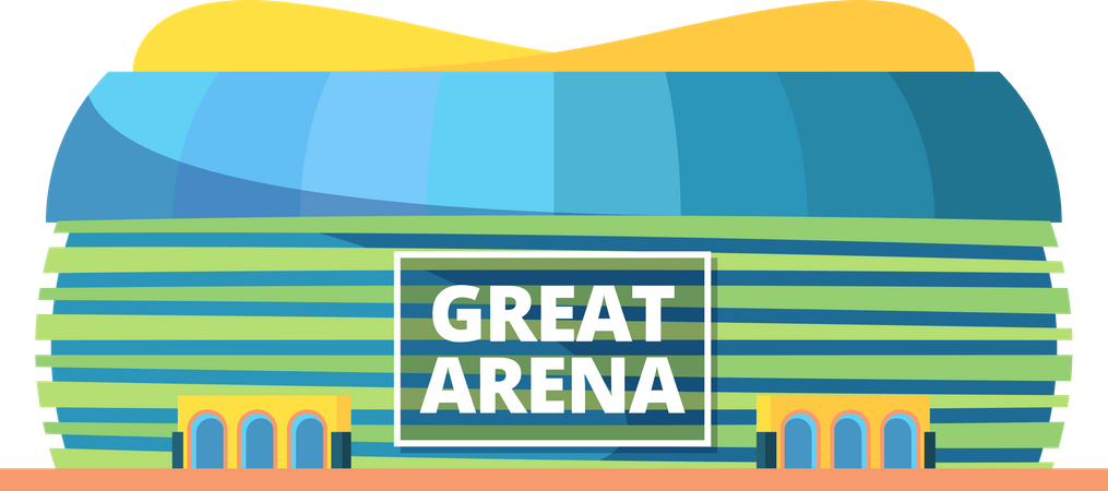 Grande estádio arena  Ilustração