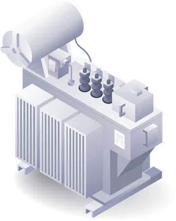 Distribuição Elétrica de Grandes Transformadores  Ilustração