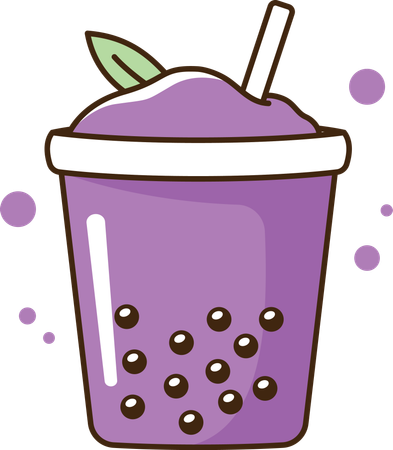 Grape bubble tea  Illustration