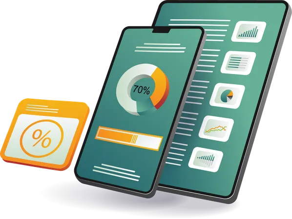 Tableau d'analyse des activités en ligne  Illustration