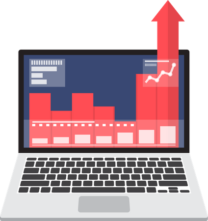 Tableau d'analyse de la croissance des entreprises  Illustration