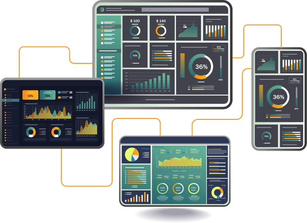 Tableau d'analyse en ligne  Illustration