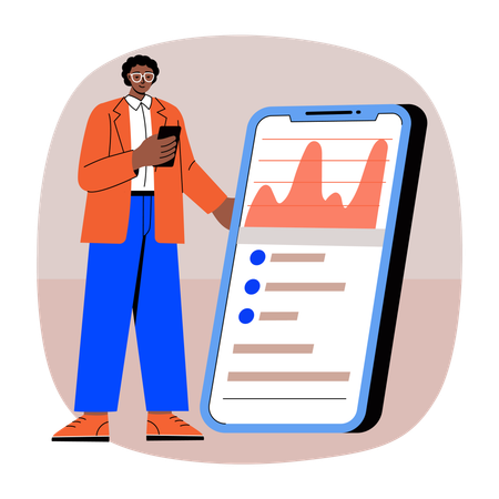 Graphique de stratégie d'interface d'analyse présenté en réunion  Illustration