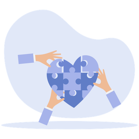 Grasping Affection and Hands that Captures Hearts  Illustration