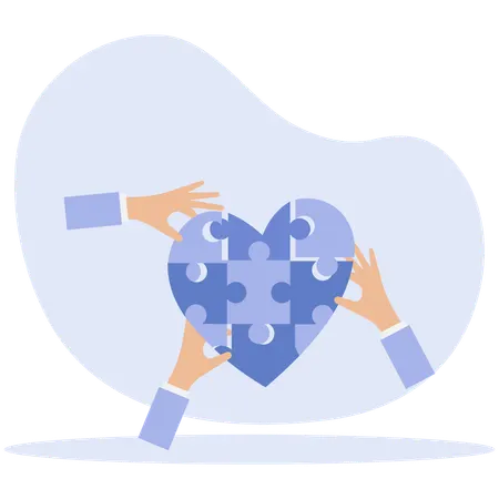 Grasping Affection and Hands that Captures Hearts  Illustration