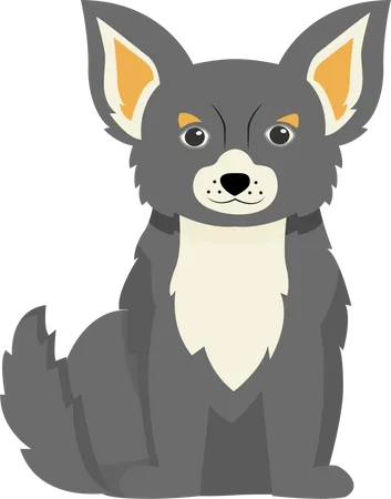 Grauer Terrier  Illustration