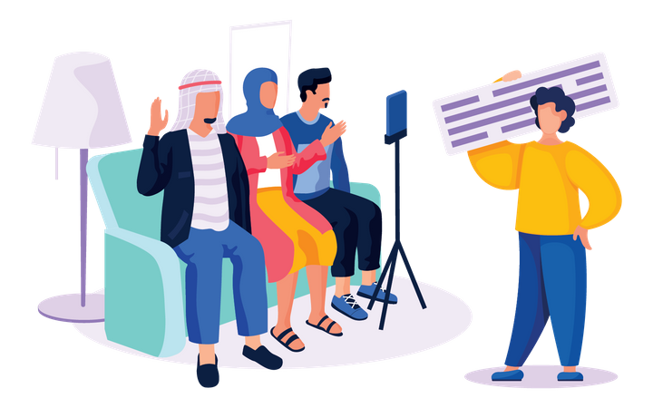 Gravação de podcast  Illustration