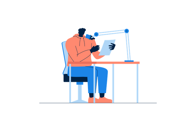Gravação de podcast  Illustration