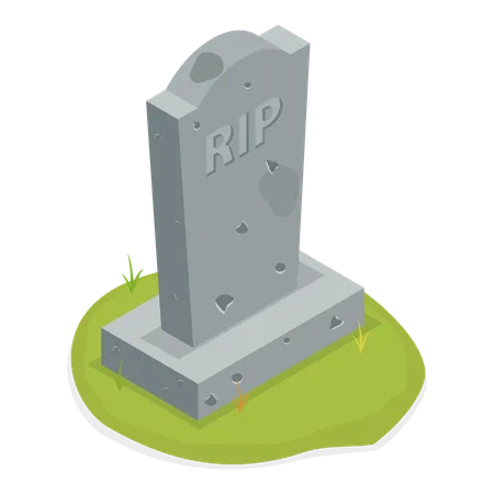 Graveyard tombstone  Illustration