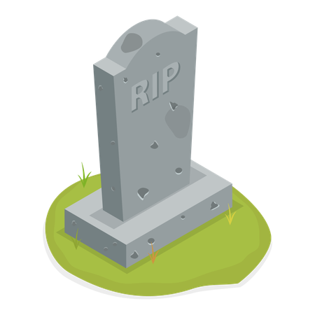 Graveyard tombstone  Illustration