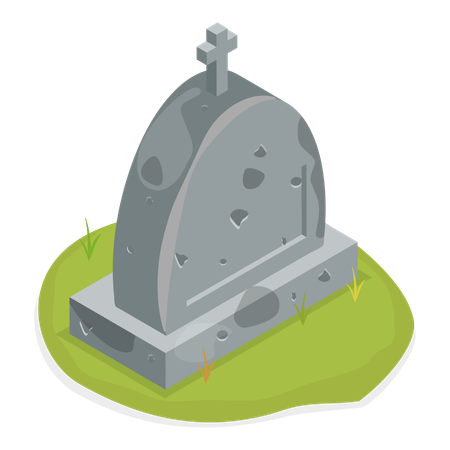 Graveyard tombstone  Illustration