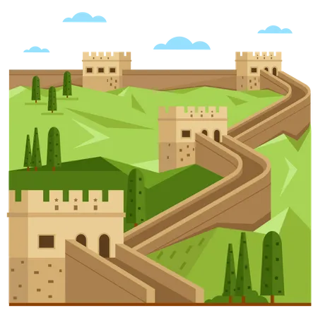 Great Wall Of China  Illustration