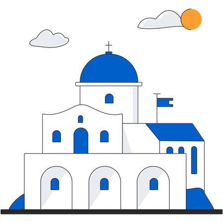 Grèce - Santorin  Illustration