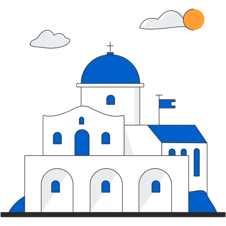 Grèce - Santorin  Illustration