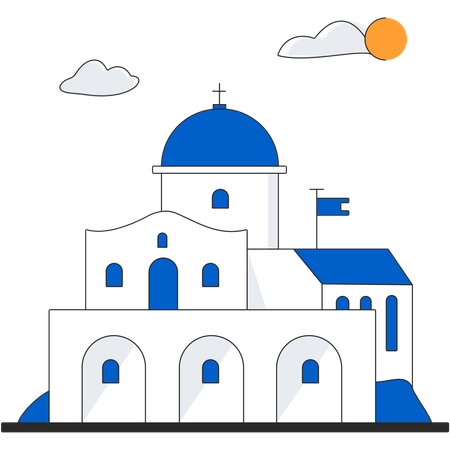 Greece - Santorini  Illustration