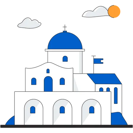 Greece - Santorini  Illustration