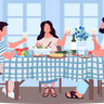 free greek family illustrations