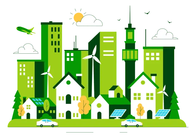 Green Building  Illustration