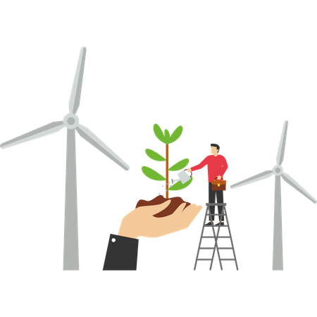 Green Clean Energy  Illustration