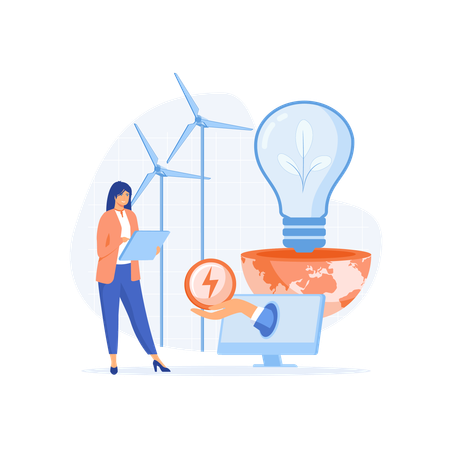 Green Electricity  Illustration