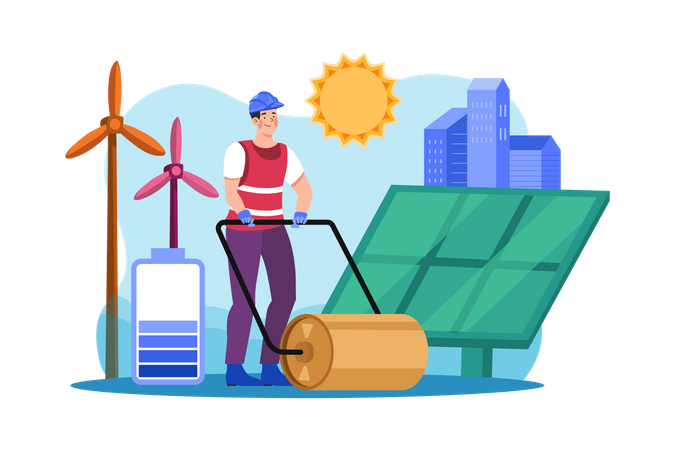 Green Electricity  Illustration