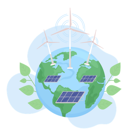 Green energy Illustration