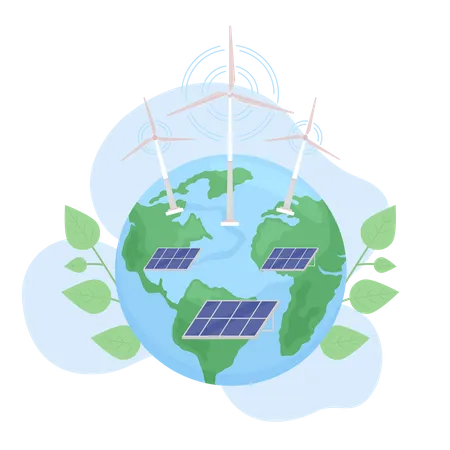 Green energy Illustration