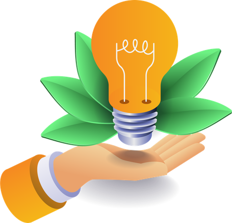 Green energy bulb  Illustration