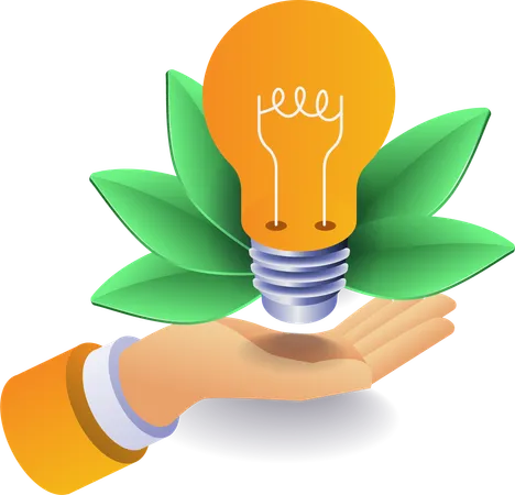 Green energy bulb  Illustration