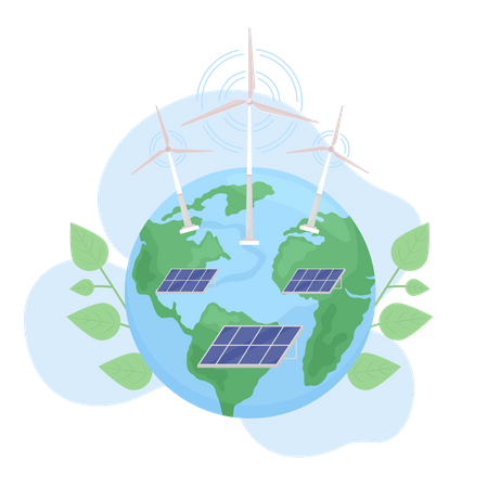 Green energy  Illustration