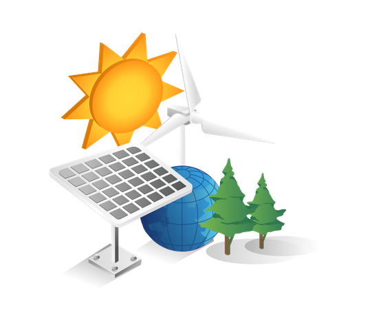 Green energy  Illustration